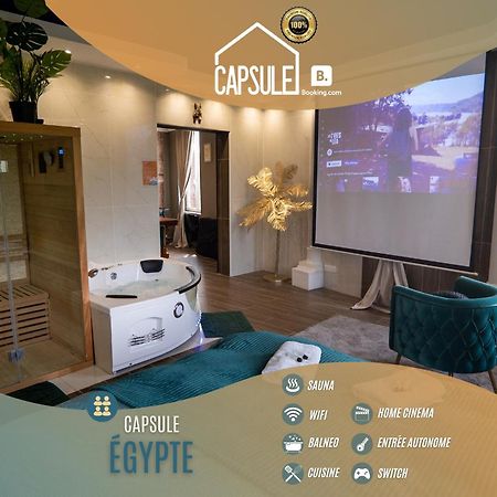 Capsule Egypte - Jacuzzi - Sauna - Billard - Netflix & Home Cinema - Nintendo Switch & Jeu - Crespin  Zewnętrze zdjęcie
