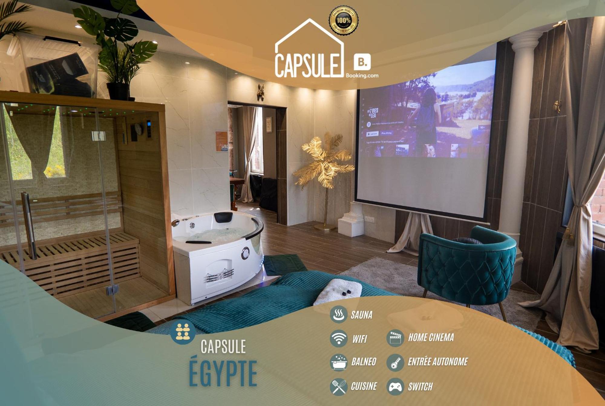 Capsule Egypte - Jacuzzi - Sauna - Billard - Netflix & Home Cinema - Nintendo Switch & Jeu - Crespin  Zewnętrze zdjęcie